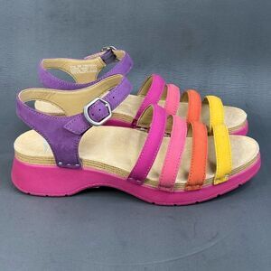 Dansko Roxie Multi Milled Nubuck Sandal womens size 8.5 (39)